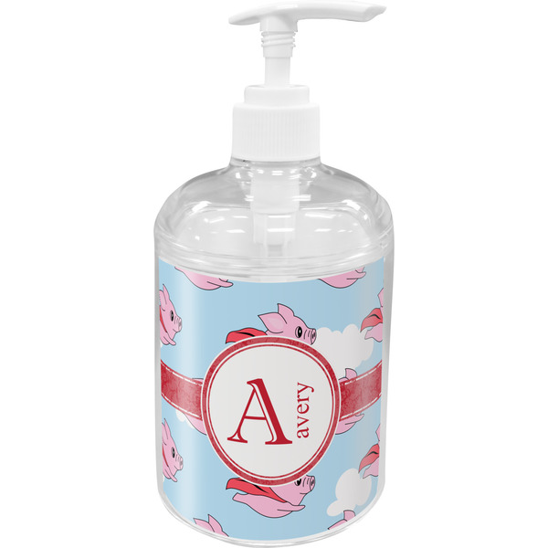 Custom Flying Pigs Acrylic Soap & Lotion Bottle (Personalized)