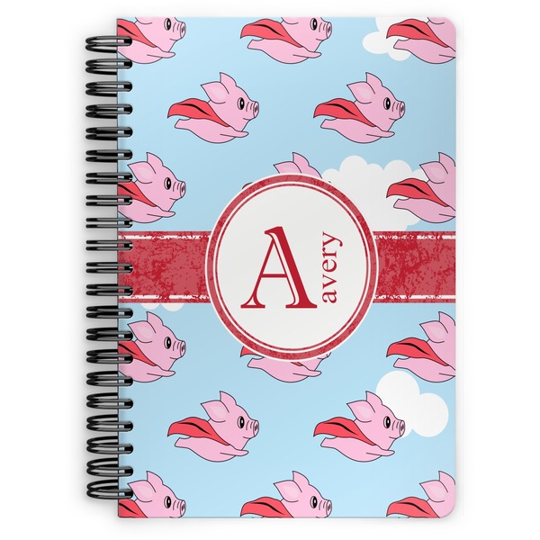 Custom Flying Pigs Spiral Notebook (Personalized)