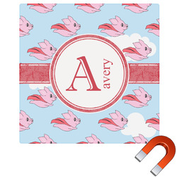 Flying Pigs Square Car Magnet - 6" (Personalized)