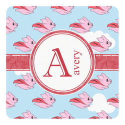 Flying Pigs Square Decal (Personalized)