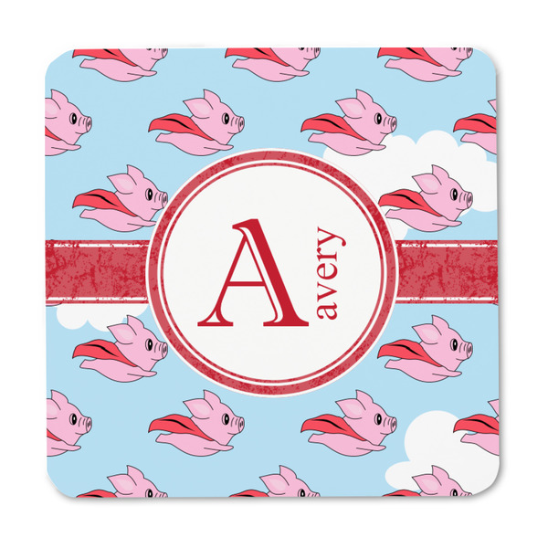 Flying Pigs Square Fridge Magnet - FRONT