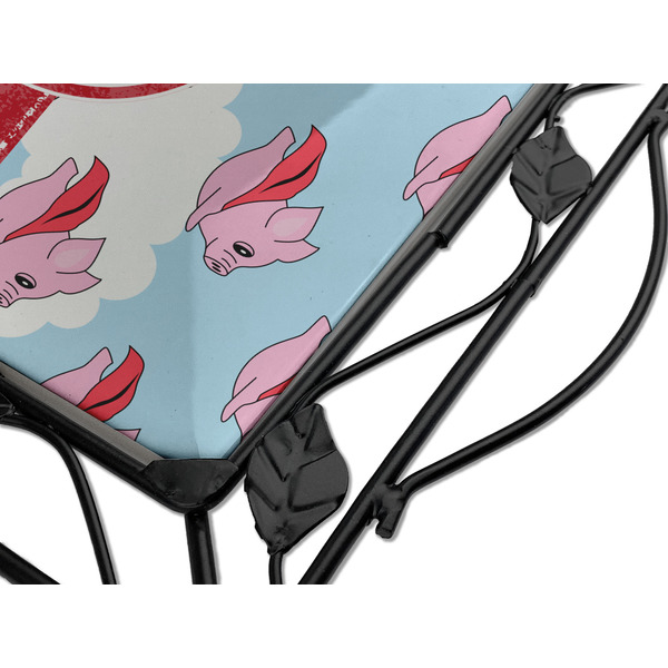 Flying Pigs Square Trivet - Detail