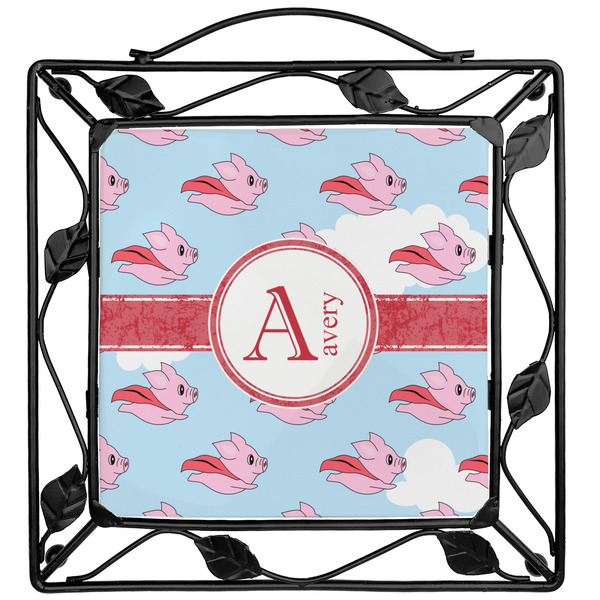Custom Flying Pigs Square Trivet (Personalized)