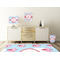 Flying Pigs Square Wall Decal Wooden Desk