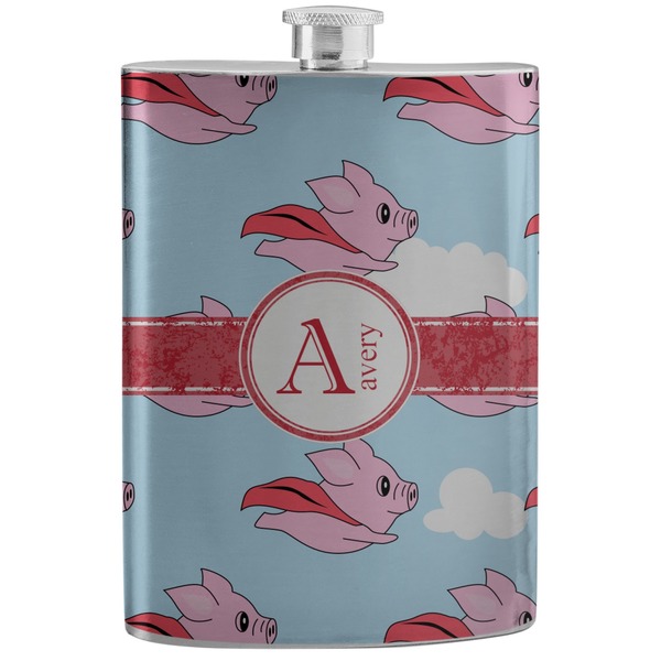 Custom Flying Pigs Stainless Steel Flask (Personalized)