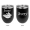 Flying Pigs Stainless Wine Tumblers - Black - Double Sided - Approval