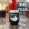 Flying Pigs Stainless Wine Tumblers - Black - Double Sided - In Context