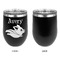 Flying Pigs Stainless Wine Tumblers - Black - Single Sided - Approval