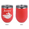Flying Pigs Stainless Wine Tumblers - Coral - Single Sided - Approval