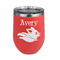Flying Pigs Stainless Wine Tumblers - Coral - Single Sided - Front