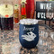 Flying Pigs Stainless Wine Tumblers - Navy - Single Sided - In Context