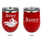 Flying Pigs Stainless Wine Tumblers - Red - Double Sided - Approval
