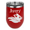 Flying Pigs Stainless Wine Tumblers - Red - Double Sided - Front