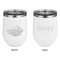 Flying Pigs Stainless Wine Tumblers - White - Double Sided - Approval