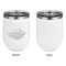Flying Pigs Stainless Wine Tumblers - White - Single Sided - Approval