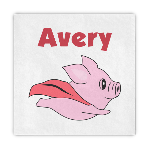 Custom Flying Pigs Decorative Paper Napkins (Personalized)