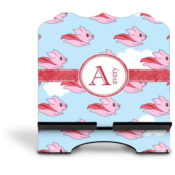 Flying Pigs Stylized Tablet Stand - Front without iPad
