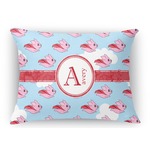 Flying Pigs Rectangular Throw Pillow Case - 12"x18" (Personalized)