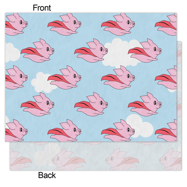 Flying Pigs Tissue Paper - Lightweight - Medium - Front & Back
