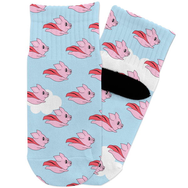 Custom Flying Pigs Toddler Ankle Socks