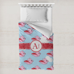 Flying Pigs Toddler Duvet Cover w/ Name and Initial