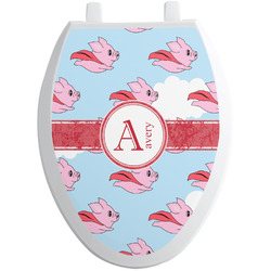 Flying Pigs Toilet Seat Decal - Elongated (Personalized)