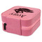 Flying Pigs Travel Jewelry Boxes - Leather - Pink - View from Rear