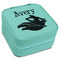 Flying Pigs Travel Jewelry Boxes - Leatherette - Teal - Angled View