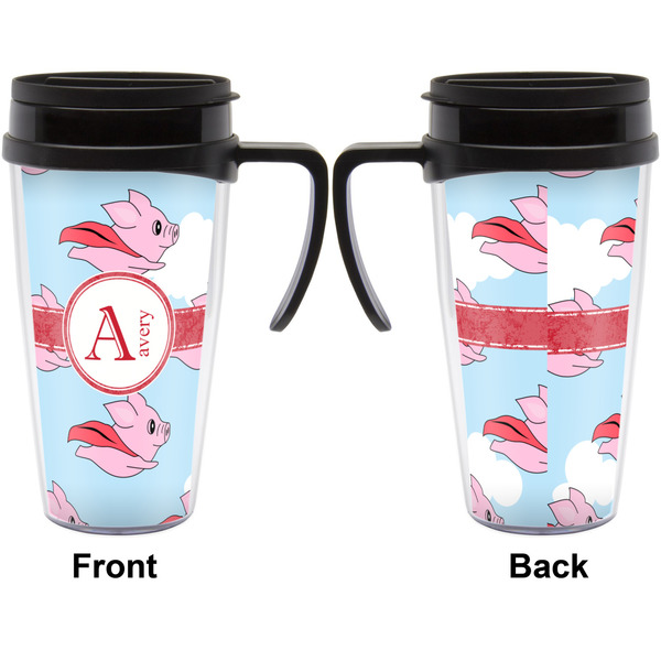 Flying Pigs Travel Mug with Black Handle - Approval