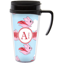 Flying Pigs Acrylic Travel Mug with Handle (Personalized)