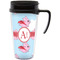 Flying Pigs Travel Mug with Black Handle - Front