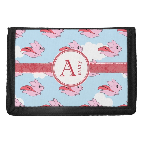 Custom Flying Pigs Trifold Wallet (Personalized)
