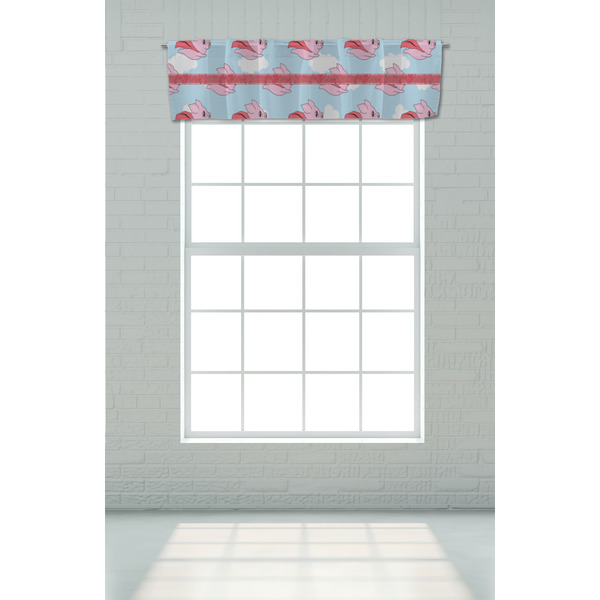 Flying Pigs Valance - On window