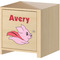 Flying Pigs Wall Graphic on Wooden Cabinet