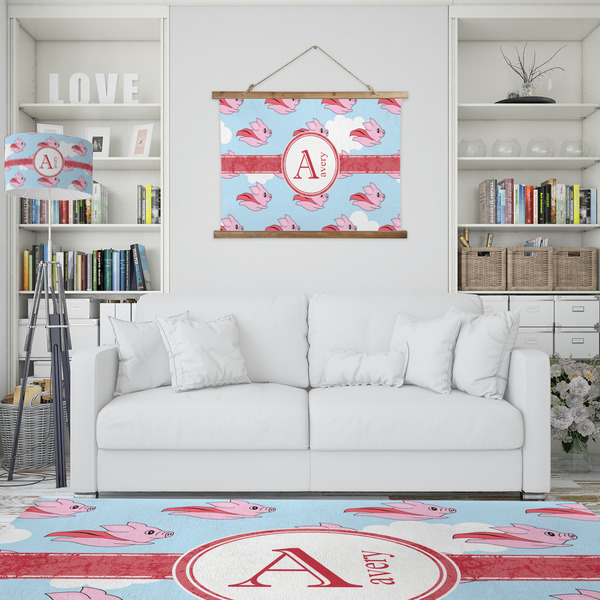 Flying Pigs Wall Hanging Tapestry - IN CONTEXT
