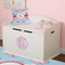 Flying Pigs Wall Monogram on Toy Chest