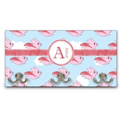 Flying Pigs Wall Mounted Coat Rack (Personalized)