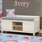 Flying Pigs Wall Name Decal Above Storage bench