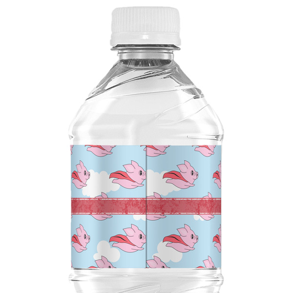 Flying Pigs Water Bottle Label - Back View