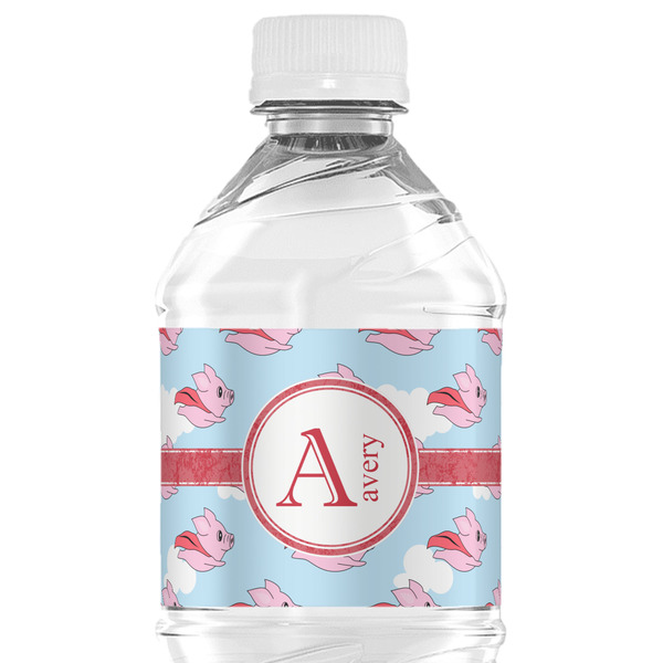 Custom Flying Pigs Water Bottle Labels - Custom Sized (Personalized)