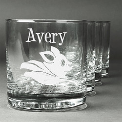 Flying Pigs Whiskey Glasses (Set of 4) (Personalized)