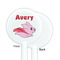 Flying Pigs White Plastic 5.5" Stir Stick - Single Sided - Round - Front & Back