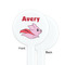 Flying Pigs White Plastic 7" Stir Stick - Single Sided - Round - Front & Back