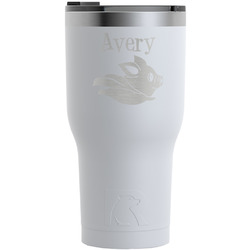 Flying Pigs RTIC Tumbler - White - Engraved Front (Personalized)