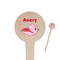 Flying Pigs Wooden 4" Food Pick - Round - Closeup