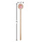 Flying Pigs Wooden 6" Stir Stick - Round - Dimensions