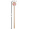 Flying Pigs Wooden 7.5" Stir Stick - Round - Dimensions