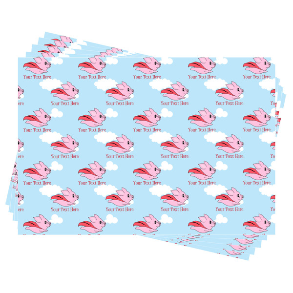 Flying Pigs Wrapping Paper - Front & Back - Sheets Approval