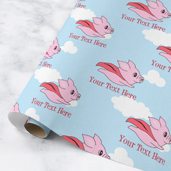 Flying Pigs Wrapping Paper Roll - Medium - Matte (Personalized)