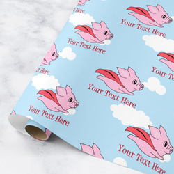 Flying Pigs Wrapping Paper Roll - Small (Personalized)